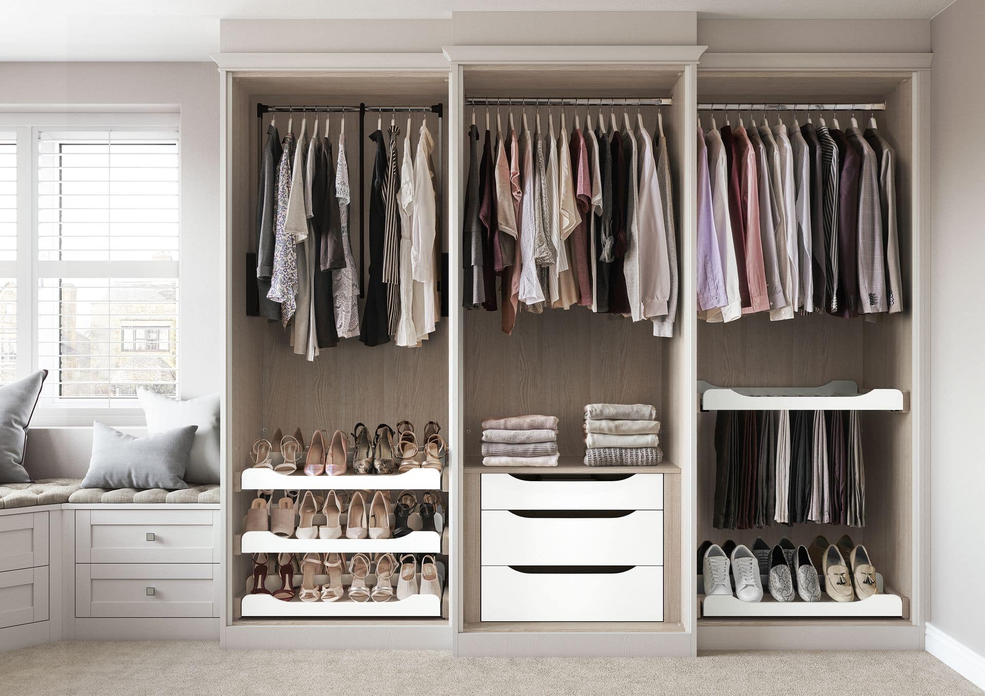 Milton range fitted wardrobe customised interior