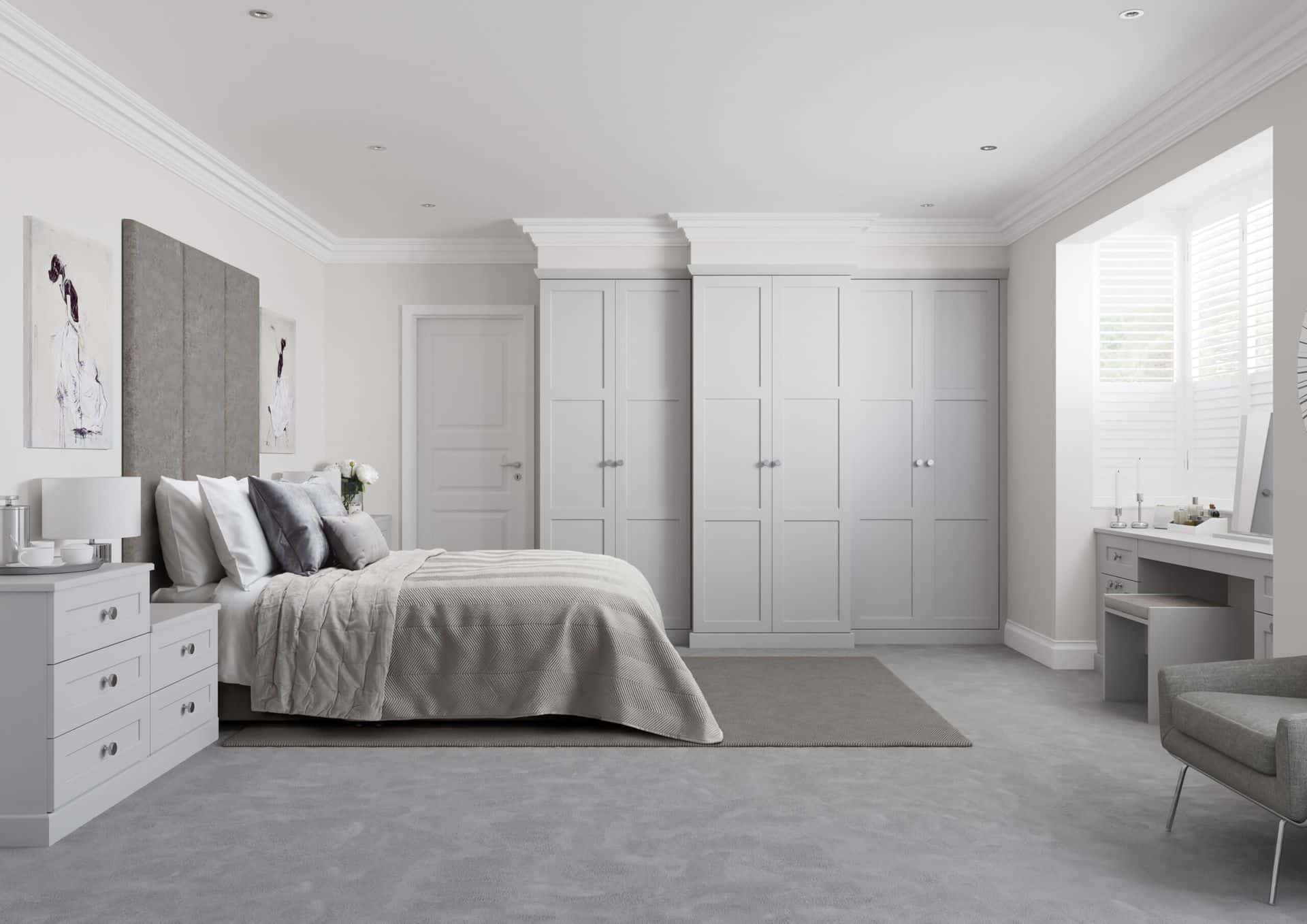 TORINO_LIGHT_GREY_fitted bedroom with matching bedside tables and dresser